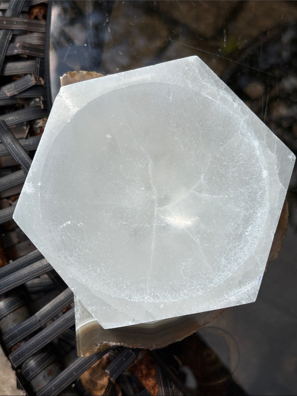 Selenite Hexangonal Bowl